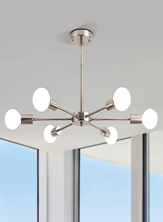 GAUVIK 245/6 Light Chandelier Nordic Living Room Modern Dining Room Bedroom Creative Lights Silver Deco Lighting - Image 1